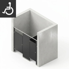 Bathroom Partitions - 2 Stalls - Left Hand Between Walls ADA Bathroom Partitions - 2 Stalls - Left Hand Between Walls ADA