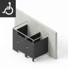 Bathroom Partitions - 2 Stalls - Left Hand Free Standing ADA Bathroom Partitions - 2 Stalls - Left Hand Free Standing ADA