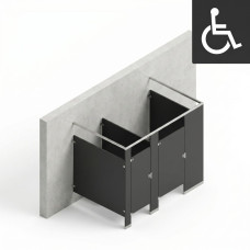 Bathroom Partitions - 2 Stalls - Right Hand Free Standing ADA Bathroom Partitions - 2 Stalls - Right Hand Free Standing ADA