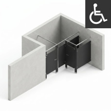 Bathroom Partitions - 2 Stalls - Left Hand Alcove ADA Bathroom Partitions - 2 Stalls - Left Hand Alcove ADA