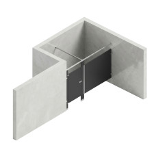 Bathroom Partitions - 1 Stall - Left Hand Alcove ADA Bathroom Partitions - 1 Stall - Left Hand Alcove ADA