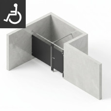 Bathroom Partitions - 1 Stall - Right Hand Alcove ADA Bathroom Partitions - 1 Stall - Right Hand Alcove ADA