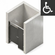 Bathroom Partitions - 1 Stall - Left Hand Between Walls ADA Bathroom Partitions - 1 Stall - Left Hand Between Walls ADA