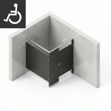Bathroom Partitions - 1 Stall - Right Hand In Corner ADA Bathroom Partitions - 1 Stall - Right Hand In Corner ADA