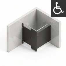 Bathroom Partitions - 1 Stall - Left Hand In Corner ADA Bathroom Partitions - 1 Stall - Left Hand In Corner ADA