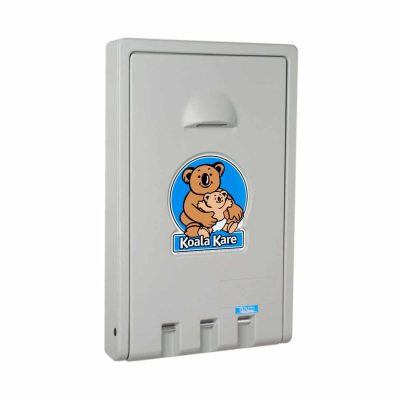 Koala Kare KB101 wall mounted baby changing station closed gray.