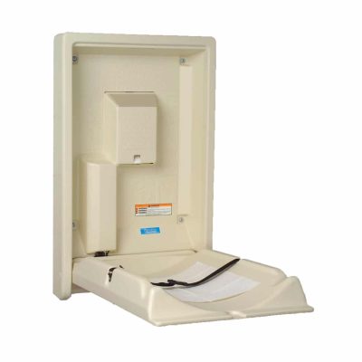 Koala Kare KB101 wall mounted baby changing station open cream.