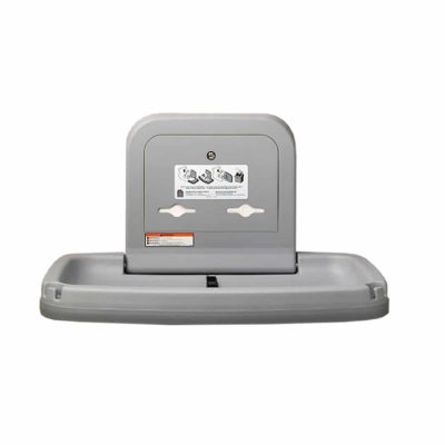 Koala Kare KB200 horizontal wall mounted changing station in gray.