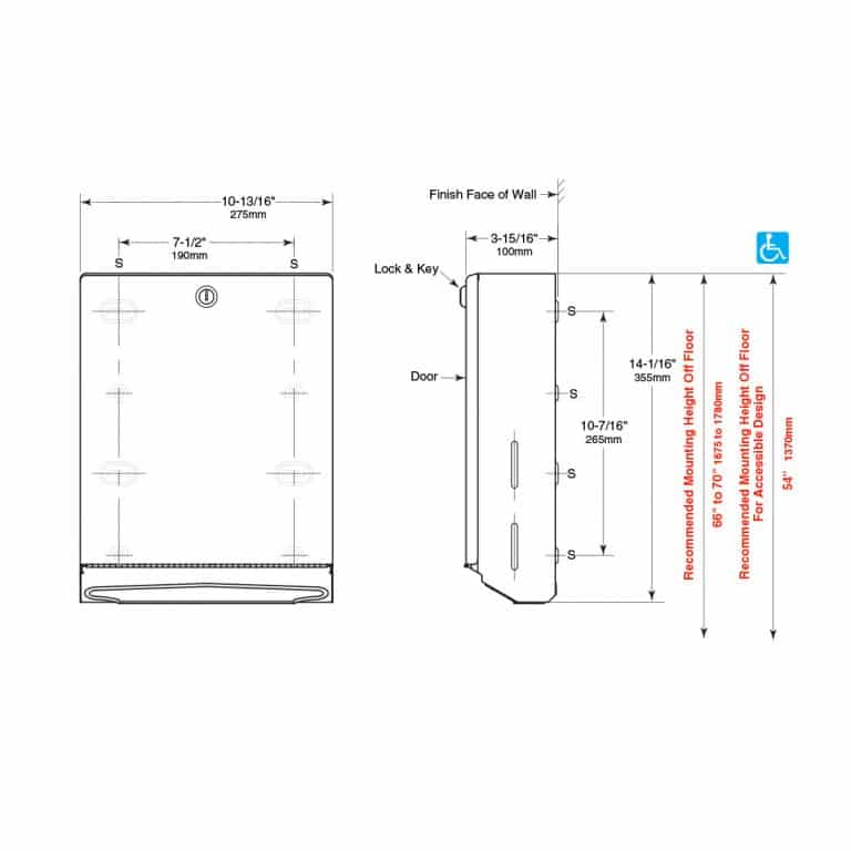 bobrick-surface-mount-paper-towel-disp-b-262-partition-plus