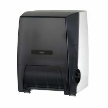 Bobrick B-72860 surface mounted roll paper towel dispenser against white.