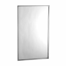 Bobrick B-165 Stainless Steel Channel Frame Mirror against white background