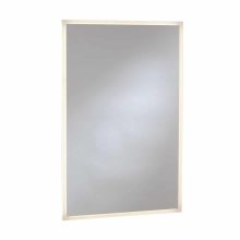 Bobrick B-167 LED edge lit mirror, contemporary design, against white.