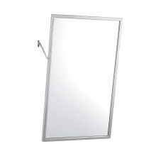 Bobrick Tilt Mirror with Stainless Steel Frame B-294 against white.