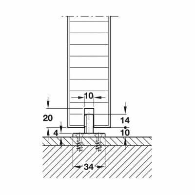 Side line drawing, Hawa Junior 120/A, no guide rail.