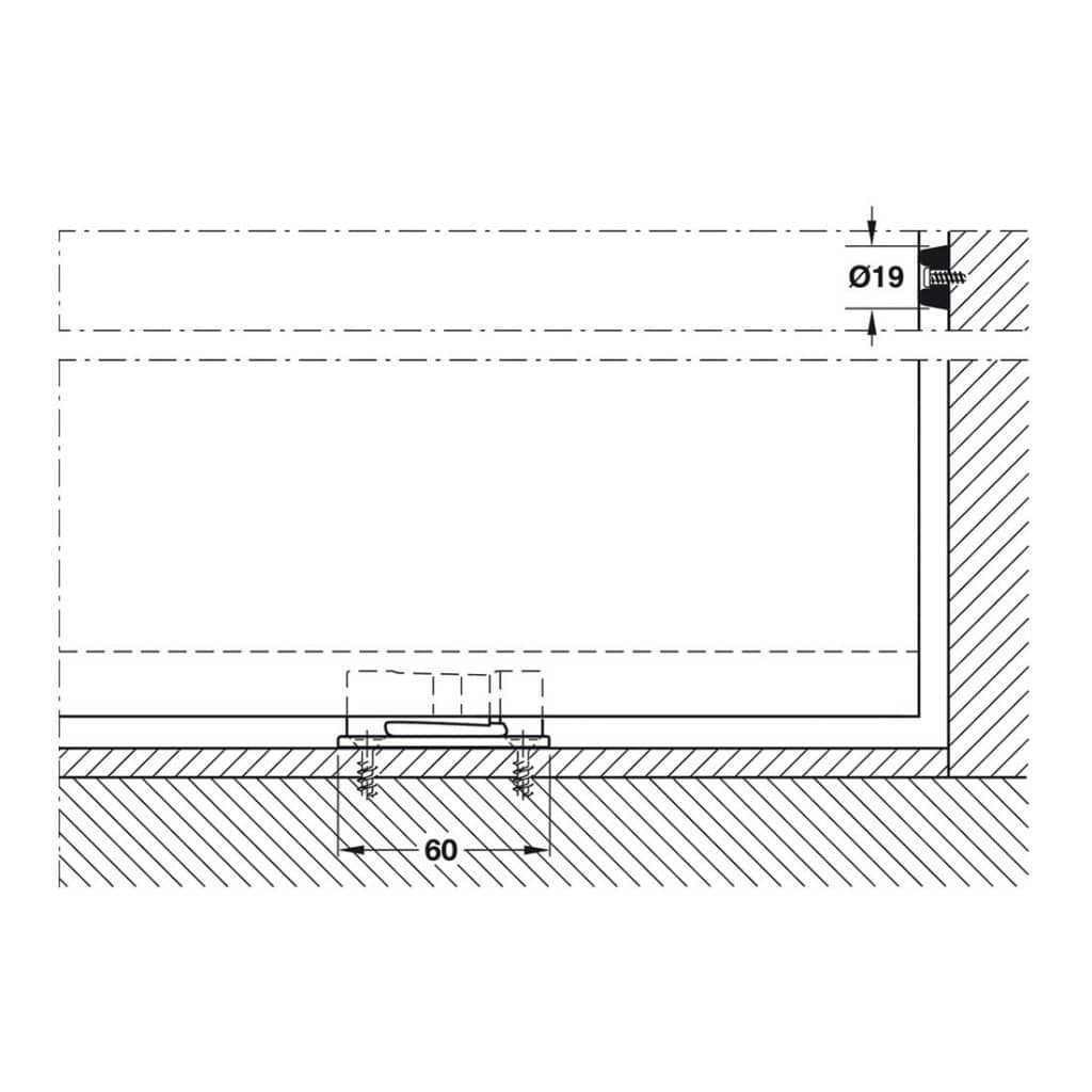 Hawa Junior 120/B Sliding Door Kit - Low Profile - Partition Plus