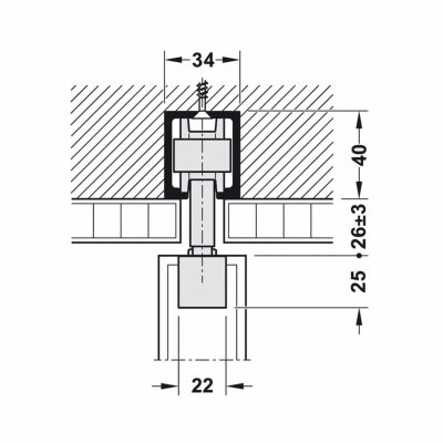 Line drawing, Hawa Junior 80/B, track and running gear.