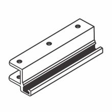 Line drawing of a 6" aluminum strike from Scranton Products.