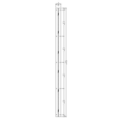 Additional dimensional drawing of stainless spring hinge by Scranton Products.