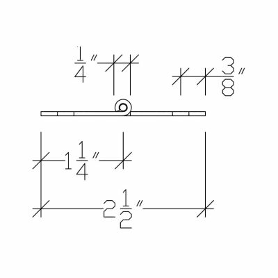 Another dimensional drawing continuous spring hinge from Scranton Products.