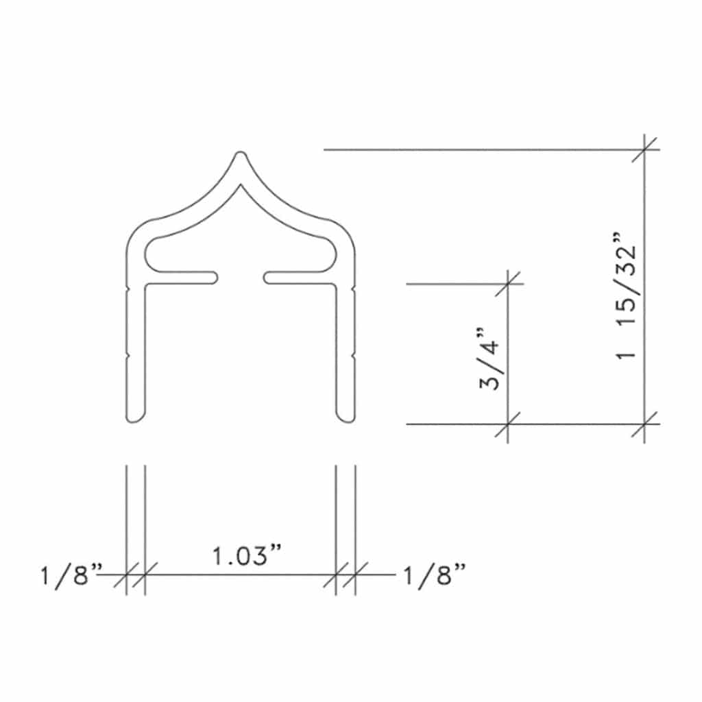 Scranton Products Aluminum Headrail - HR - Partition Plus