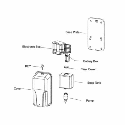 Components of 20365 dispenser from ASI