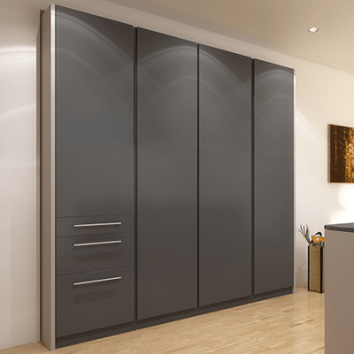 Rendering showing what a cabinet using the Concepta system looks like when closed.