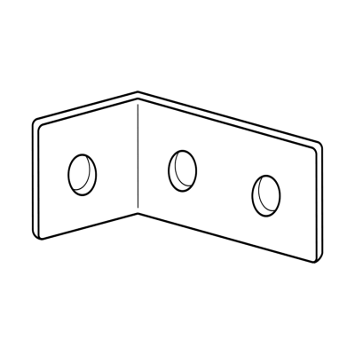 Line drawing of Bobrick "L"-bracket.