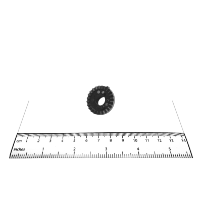 Photograph of Bobrick Hinge Cam - 1002156 with ruler, for scale.