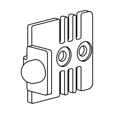 Line drawing of Bobrick Perpendicular Keeper – 1040-39.