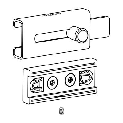 Line drawing of Bobrick Surface Latch Packet – 1040-42.