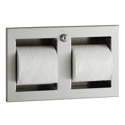 Photograph of the Bobrick Recessed Multi-Roll Toilet Tissue Dispenser B-35883.