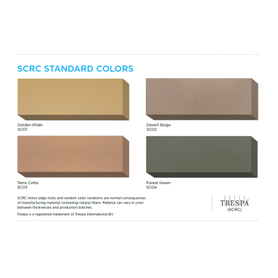 Color chart graphic for Bobrick solid-core reinforced composite.