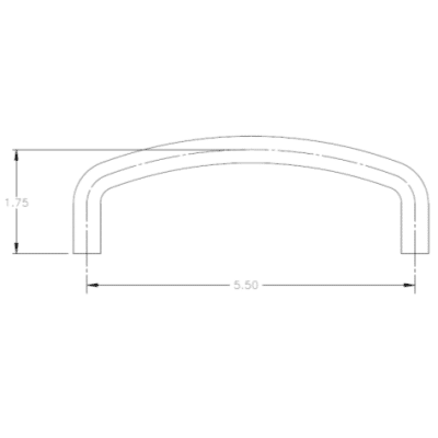 Sketch of Bobrick 1000312 Door Handle