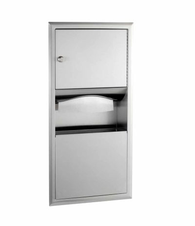 Bobrick Recessed Paper Towel Dispenser and Waste Receptacle B-369