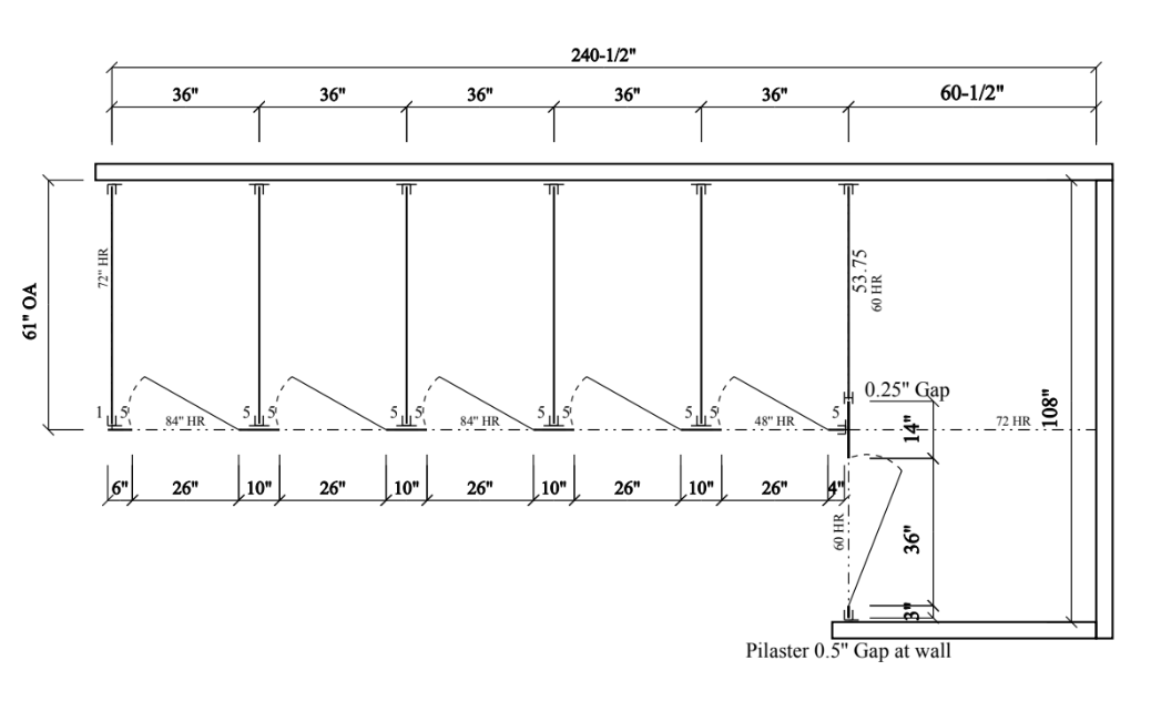 Bathroom Partitions - 6 Stalls - Right Hand Alcove Standard - Image 2