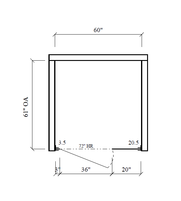 Bathroom Partitions - 1 Stall - Left Hand Between Walls ADA - Image 2