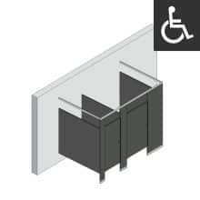 Bathroom Partitions - 2 Stalls - Right Hand Free Standing ADA