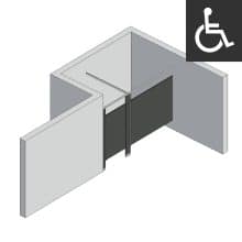 Bathroom Partitions - 1 Stall - Left Hand Alcove ADA