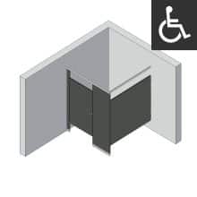 Bathroom Partitions - 1 Stall - Left Hand In Corner ADA