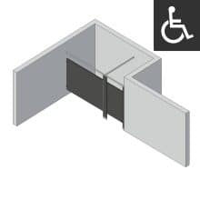 Bathroom Partitions - 1 Stall - Right Hand Alcove ADA
