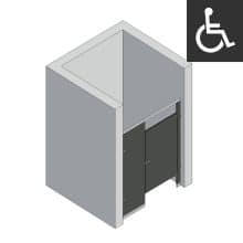 Bathroom Partitions - 1 Stall - Right Hand Between Walls ADA
