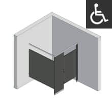 Bathroom Partitions - 1 Stall - Right Hand In Corner ADA
