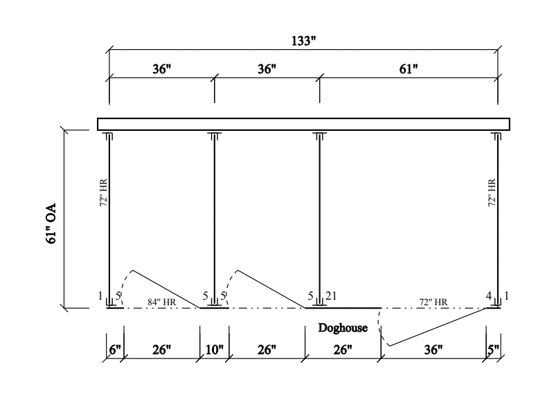 Bathroom Partitions - 3 Stalls - Right Hand Free Standing ADA - Image 2