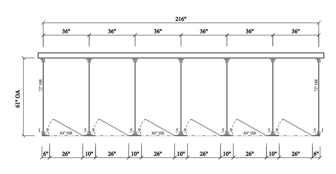 Bathroom Partitions - 6 Stalls - Right Hand Free Standing Standard - Image 2