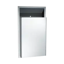 Photo of ASI 0458 Traditional™ Waste Receptacle (4” proj., 4” rec.) – Semi-Recessed, 12 Gallons