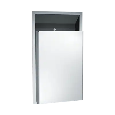 Photo of ASI 0458 Traditional™ Waste Receptacle (4” proj., 4” rec.) – Semi-Recessed, 12 Gallons