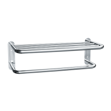 Photo of ASI 7311-B - Towel Shelf with Towel Bar, Surface Mounted, Bright Finish