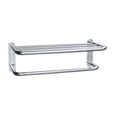 Photo of ASI 7311-B - Towel Shelf with Towel Bar, Surface Mounted, Bright Finish