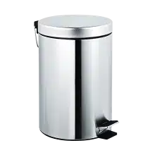 Photo of ASI 7317 Waste Receptacle, Pedal Activated Cover – Bright Finish