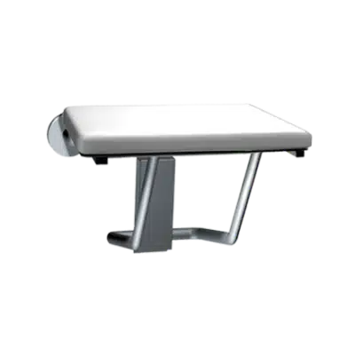 Photo of ASI 8204 -Folding Shower Seat, Rectangular Padded Seat with Phenolic core – Compact 18″ wide ADA